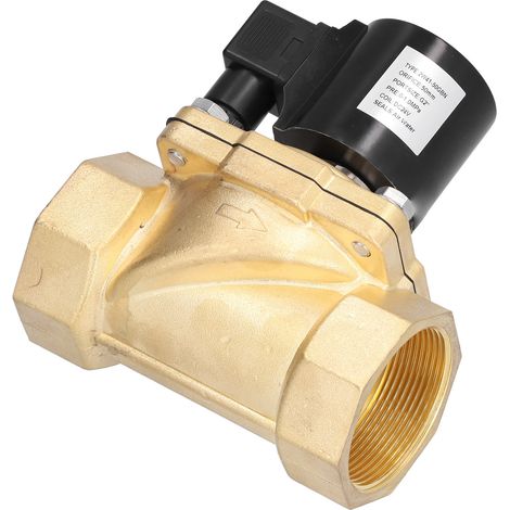 Électrovanne normalement fermée à membrane G2 pouces, type 2W41-50GBN, pour eau, huile et gaz, 24 V CC (1/5)