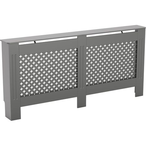 Oxford Radiator Cover MDF Modern Cabinet Grill, Grey, Extra-Large