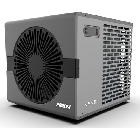 POOLEX – Bomba de calor Nano 3 kW con descongelación automática inteligente – Conectada por Wi-Fi para piscinas pequeñas y compactas