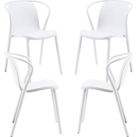 Packs Sillas Jardín - Pack 4 Sillas Zotli - Blanco (1/5)