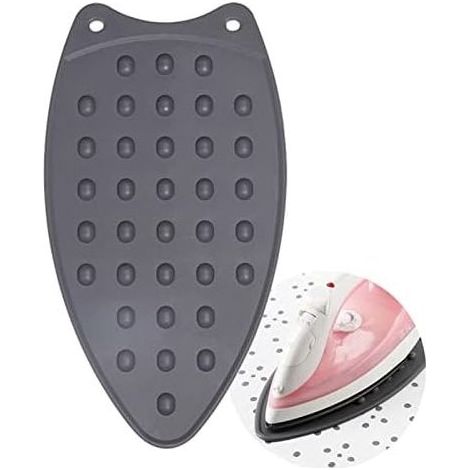 Repose-fer en silicone, tapis de repassage résistant à la chaleur, support de fer en silicone, pour table à repasser, tapis de repassage antidérapant (1/4)