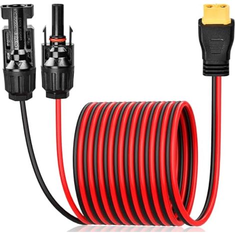 Câble Solaire, Câble de Charge XT60 12AW Connecteur de Panneau Solaire MC4 pour Station d’Alimentation Portable RV Batterie Li-Po (1/5)