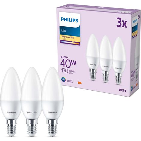 Philips 8719514460010 LED CEE F (A - G) E14 4.9 W = 40 W 3 pc(s) (1/5)