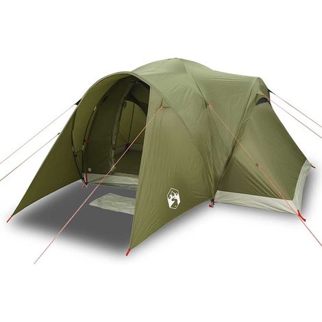 vidaXL Tienda campaña familiar iglú 6 personas impermeable verde oliva (1/2)