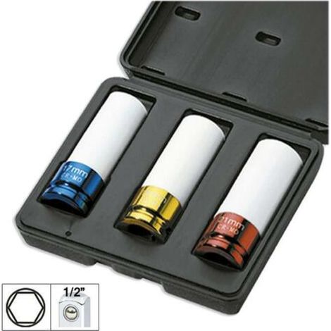 KIT DE 3 VASOS IMPACTO DE 1-2 ESPECIAL EXTRACCIîN RUEDAS JBM 51336