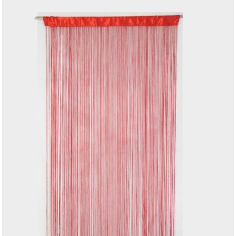 Créateur d'intérieur - Rideau Fil Guopo 90x200cm Rouge (1/5)