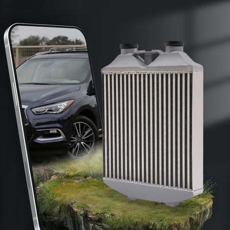 Ladeluftkühler 380x380x70mm, 70mm Kern, 60psi, passend für Seat Ibiza Mk4, VW Polo 9N3, Skoda Fabia Mk1 (1/5)