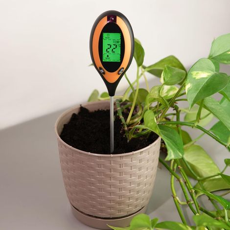 JSSEVN-Testeur de pH du Sol 4 en 1 Numérique pour l'humidité du Sol, Compteur D'humidité du Sol pour Le Jardinage, l'agriculture et Les (1/3)