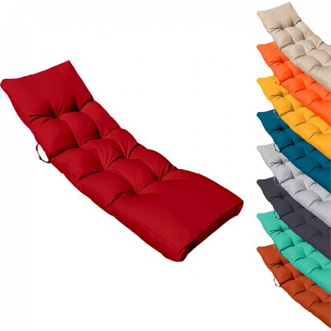 Linxor – Coussin matelassé pour bain de soleil – 185 x 60 cm – Ultra confortable en polyester Oxford – Résistant aux tâches et à la chaleur