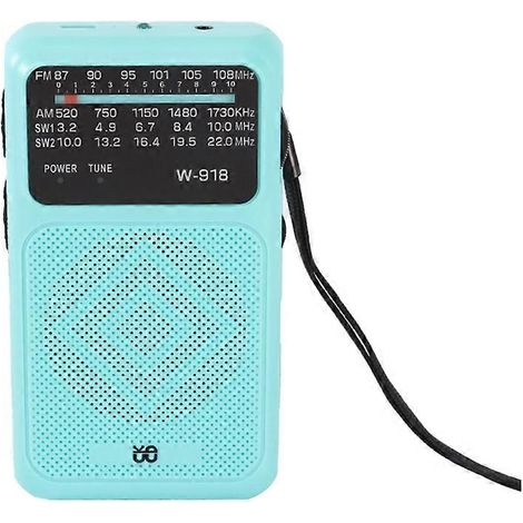 Radio de survie d'urgence W918, radio portable rechargeable avec bandes FM/AM/SW, petite lampe torche à bande complète (1/5)