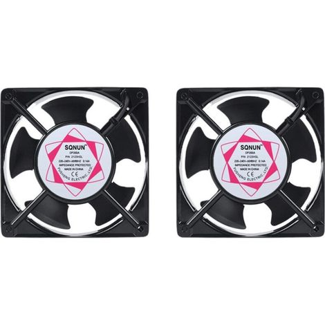 Ventilateur axial pour boîte de cheminée Insérable Haute température Pales en métal Silencieux Universel 120 x 120 x 38 mm-2PCS (1/5)