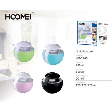 Humidificateur Usb 2 Watts 450 Ml, Minuterie D'aromathérapie, Désodorisant D'ambiance 10 H-20 H