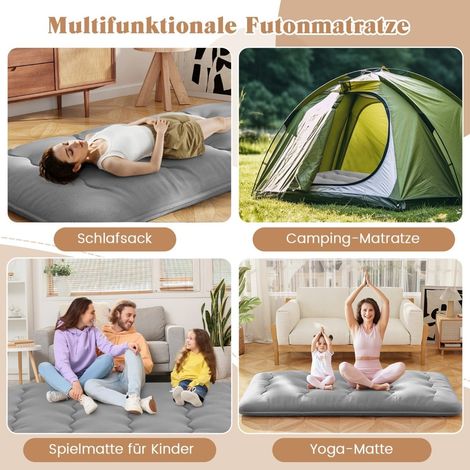 Colchón futón japonés con funda lavable, 90 x 200 cm (1/5)