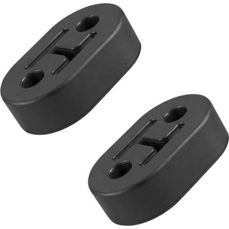 Lot de 2 supports de pot d'échappement de voiture en caoutchouc - 2 trous - Réduction du bruit - Pour la plupart des voitures - 12 mm (1/5)