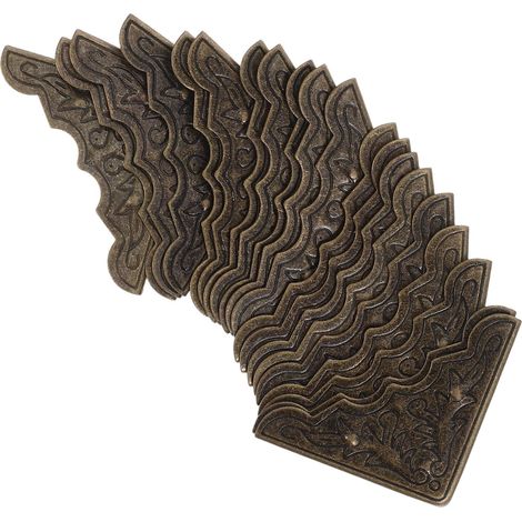 Lot de 20 protections d'angle vintage pour meubles, en alliage zinc, (1/5)