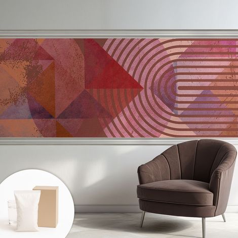 Carta Da Parati Non Tessuto - Con Colla Gratuita - Con Motivi Moderni - Design Elegante Per Pareti Forme astratte 250x104 cm (1/5)