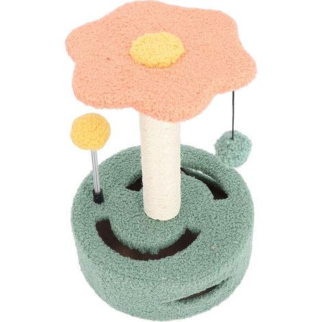 Arbre à chat avec griffoir, balles interactives, corde en sisal de qualité supérieure et format compact structure d’escalade idéale pour les chats, plateforme pour faire ses griffes et réduire le str (1/5)