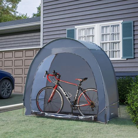 Carpa para 2 biciclitas Bergendal portátil 198x84x160cm - Gris [pro.tec]
