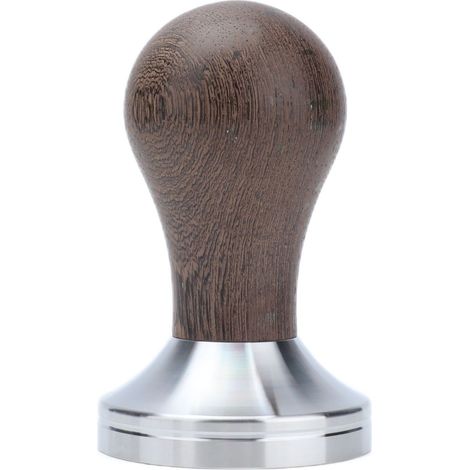 Tasseur à café en acier inoxydable de 53 mm, manche en bois, outil de pressage du café moulu (1/4)