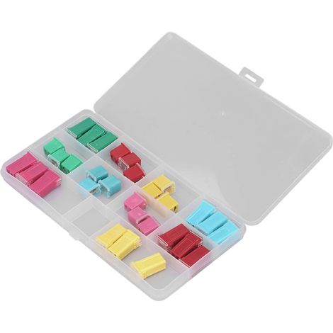 Kit de 30 fusibles automobiles assortis, accessoires électriques en forme de boîte avec coffret en plastique, 20-60 A, 32 V (1/5)