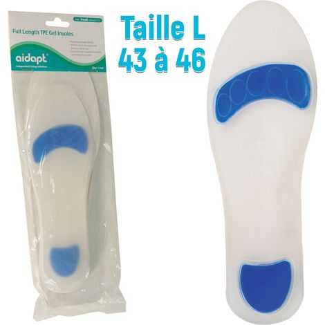 Paire de Semelle en gel Large Aidapt VM949AAF - protège la plante des pieds (1/3)