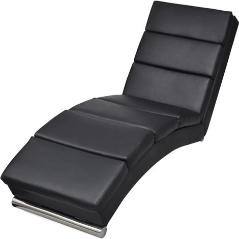 Chaise longue Noir Similicuir (1/5)