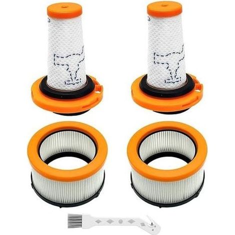 pair Filtre pour Rowenta X-Force Flex 9.60 et X-Nano Essential RH20xx, 2 Filtres Pré-moteur + 2 Filtres Post-moteur, Filtres de remplacement pour ZR009010 ZR009012 (1/5)