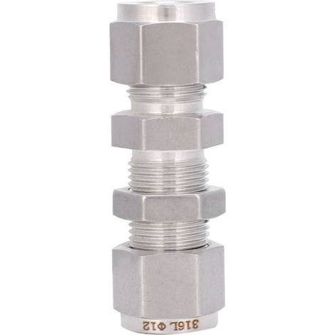 Accessoires de raccord de cloison à compression à double manchon en acier inoxydable 1/2" (1/5)