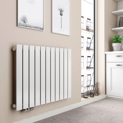 EMKE Radiateur eau chaude en acier Mural Blanc 63x85cm 618W Simple Couche
