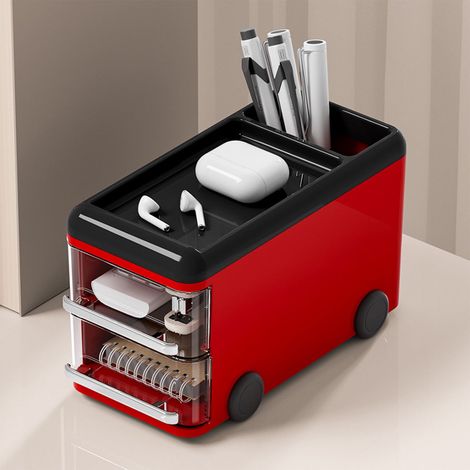 Boîte De Rangement Pour Bureau - Tiroir De Bureau En Plastique - Pour Bureau Salle De Bain Commode Et Rangement Domestique - 1 Pièce (1/5)