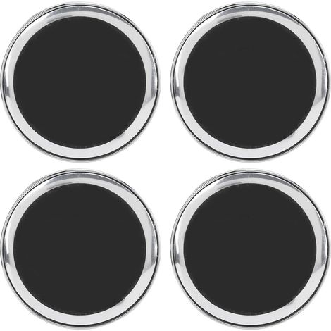 4 pièces Couvercle de Capuchon Central de Roue de Voiture Remplacement de prévention des Rayures en Alliage d'aluminium étanche pour 500 (Noir et Argent) (1/5)