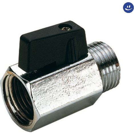 Tiemme - Arresto/Valvola Mignon A Sfera Maschio/Femmina 1/2" Con Levetta Nera