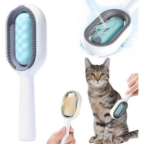 Brosse pour chat avec eau, brosse de toilettage pour chat 3 en 1, brosse de nettoyage pour chat