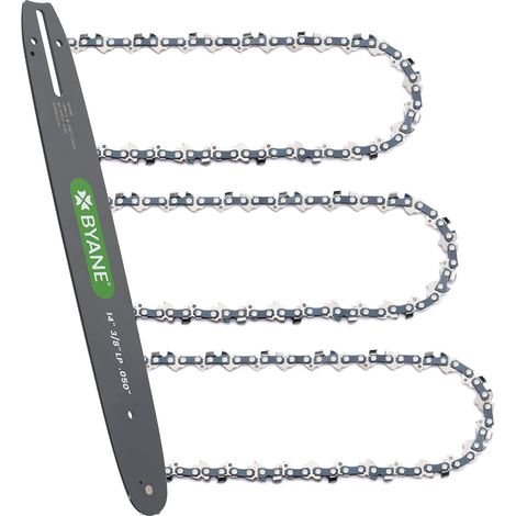 Chain Guide Kit 35 cm + 3 Chains 3/8 Inch LP 0.3 cm 52 Links Compatible with RY3714, 120, CS-310 and more (1/5)