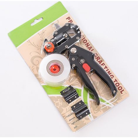 Kit professionnel de greffage d'arbres fruitiers - Ciseaux à greffer de jardin en acier à haute teneur en carbone, noirs (1/3)