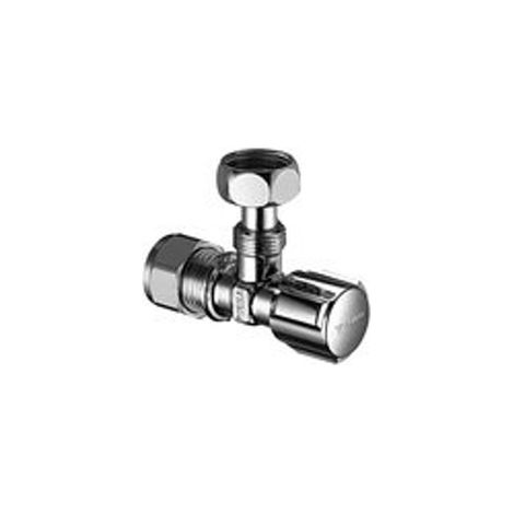Schell Comfort robinet d'arrêt d'angle avec raccord réglable 1/2x3/8 à compression chrome (1/2)