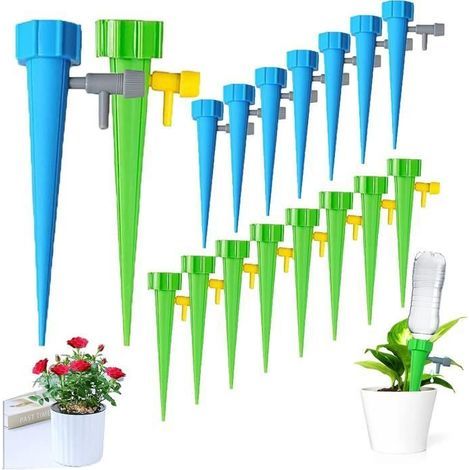 15-Piece Drip Irrigation Kit, Automatic Plant Watering Bottle with Valves