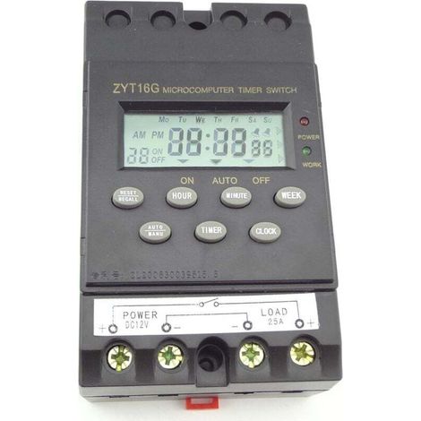 ZYT16 Controlador de interruptor de control de tiempo inteligente por microcomputadora, temporizador de potencia para alumbrado público de 220 V - Crezuo (1/4)