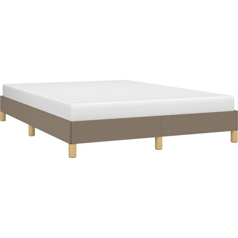 vidaXL Cadre de lit sans matelas taupe 140x190 cm tissu (1/5)