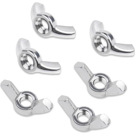Ecrou Papillon - M8 - Acier Inoxydable A2 304 - Résistant à la Corrosion - Pour Assemblage Manuel Sans Outil - Lot de 6 (1/5)