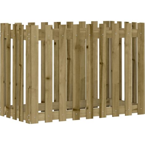 Jardinière,Lit surélevé de jardin design de clôture bois de pin imprégné CFW58752 (1/5)
