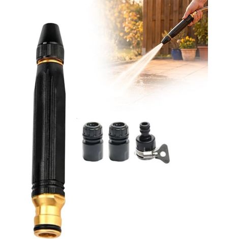 Ulisem - Spruzzatore da giardino - Spruzzatore ad alta pressione regolabile - Design a prova di perdite - Testina in metallo - Getto potente - Nebulizzazione o getto continuo - Attacco universale (1/5)