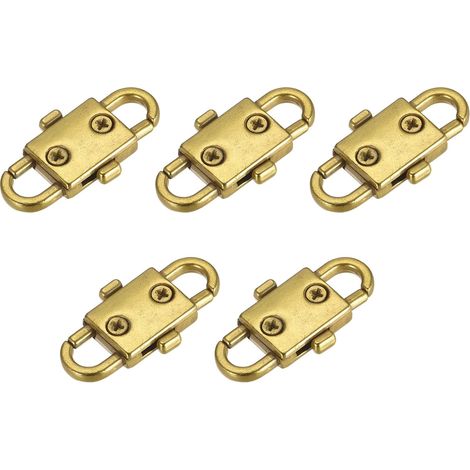 5pcs Schnallen Kettenverkürzer Gurtschlösser für Tasche DIY 32x12mm Gelb Gold (1/5)