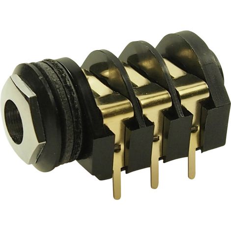 Cliff CL13345 Klinken-Steckverbinder 6.35 mm Buchse, Einbau horizontal Polzahl: 3 Stereo Schwarz 1 S