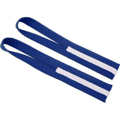 2 Pièces Dragon de Force Poignets de Sport en Toile Bleue Antidérapants pour Musculation et Fitness (1/5)