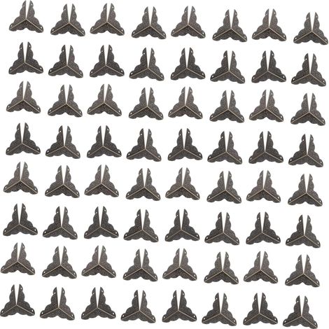 100 protections d'angle en fer pour boîtes en bois vintage (1/5)