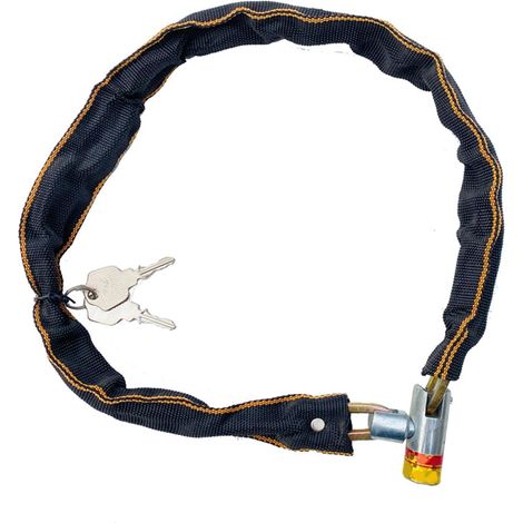Chaîne antivol pour vélo, 80 cm, chaîne antivol avec clés pour vélo, moto, vélo, porte, portail, clôture, gril