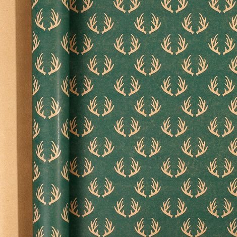 Papier cadeau de Noël (43 cm de large x 3 m de long), grand format, papier kraft écologique.