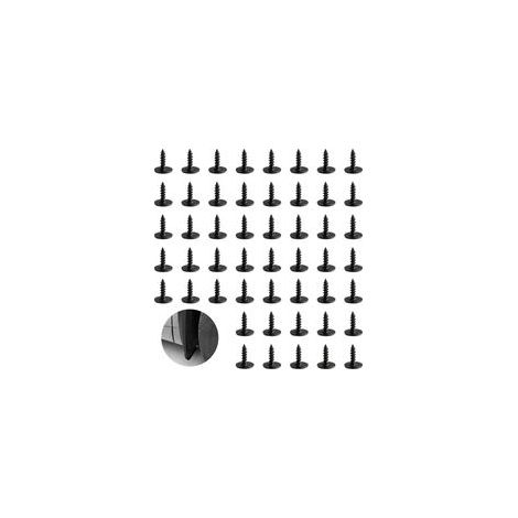 Kit de 50 vis auto-taraudeuses M5 x 16 mm, Acier au manganèse de haute qualité, Résistant à la rouille et à la corrosion, Design de filetage affûté, Compatible avec plusieurs voitures (noir) (1/5)
