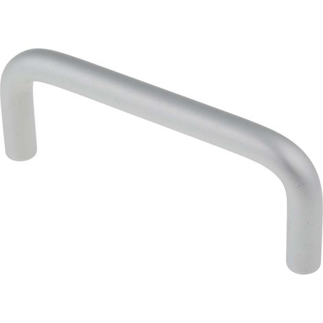 Rs Pro – Poignée de porte d'intérieur en aluminium anodisé – Entraxe 80mm – Dimensions 88mm x 34mm x 8mm – Fixations invisibles – Lot de 4